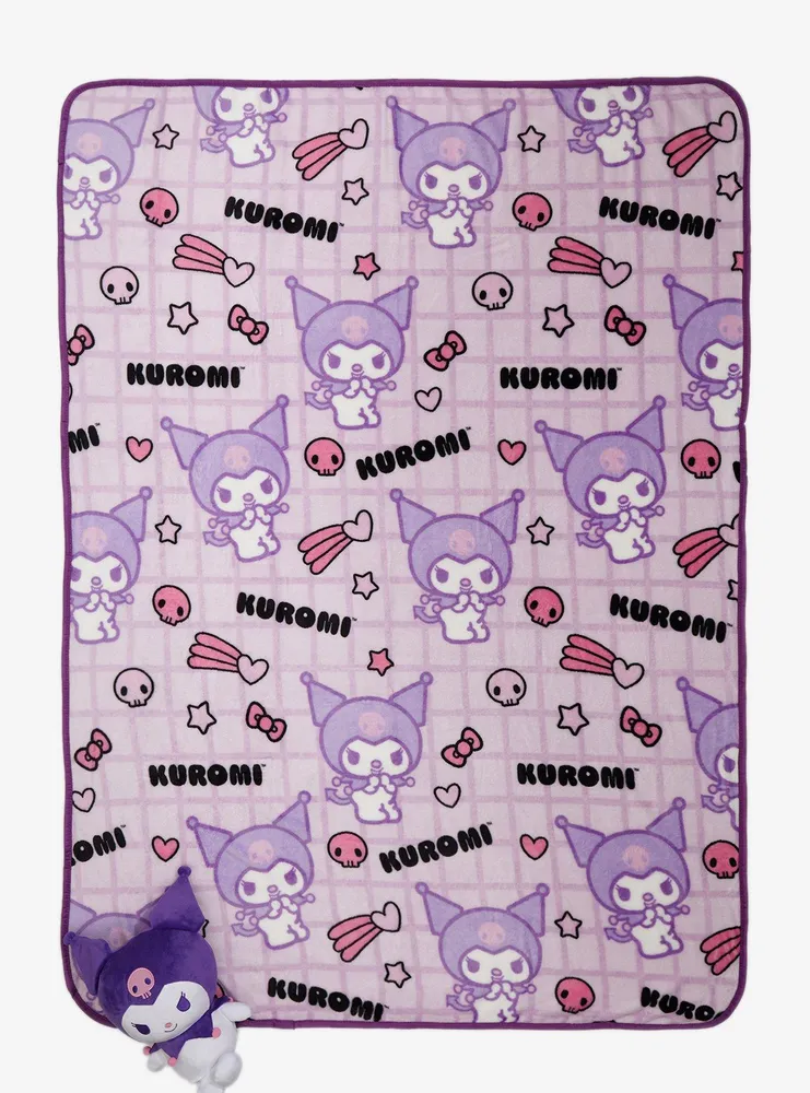 Kuromi Plush & Throw Blanket Set