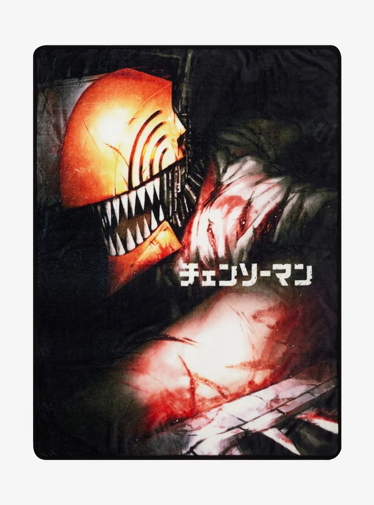 Chainsaw Man Bloody Throw Blanket