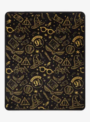 Harry Potter Icons Throw Blanket