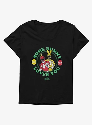 Mighty Morphin Power Rangers Some Bunny Loves You Girls T-Shirt Plus