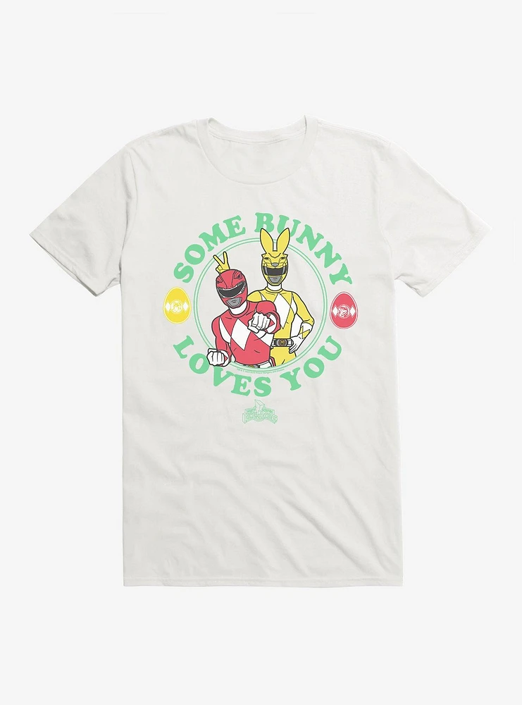 Mighty Morphin Power Rangers Some Bunny Loves You T-Shirt