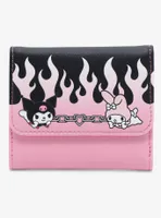 Loungefly My Melody & Kuromi Flame Heart Mini Flap Wallet