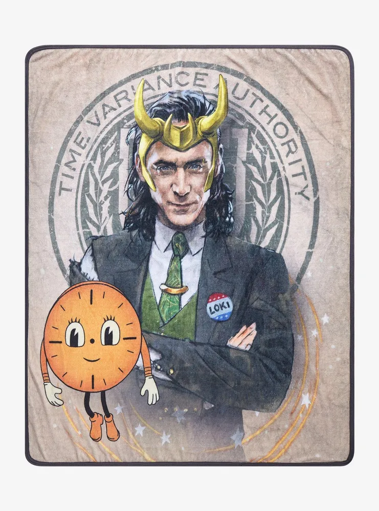 Marvel Loki President Loki & Miss Minutes Throw Blanket