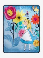 Disney Alice In Wonderland Flowers Throw Blanket