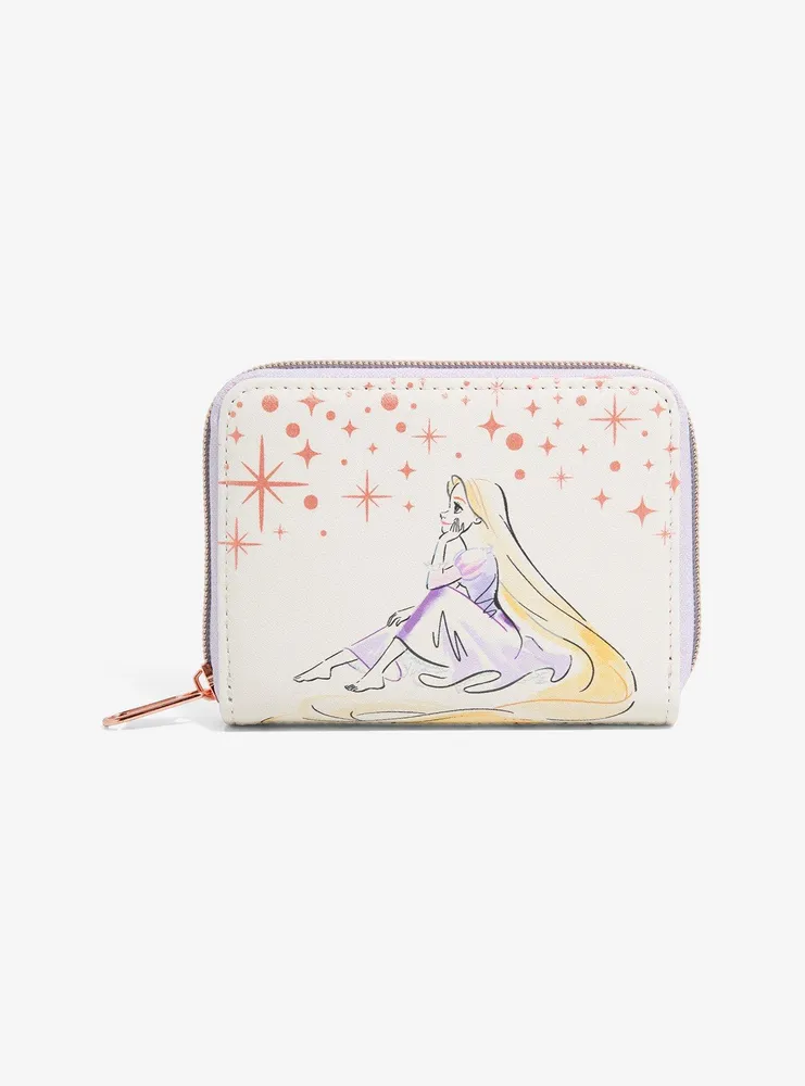 Loungefly Disney Tangled Rapunzel Stars Mini Zipper Wallet