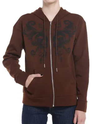 Social Collision Brown Butterfly Girls Hoodie