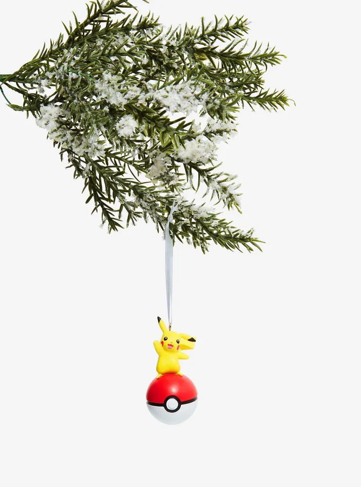 Hallmark Pokémon Pikachu on Poké Ball Christmas Ornament