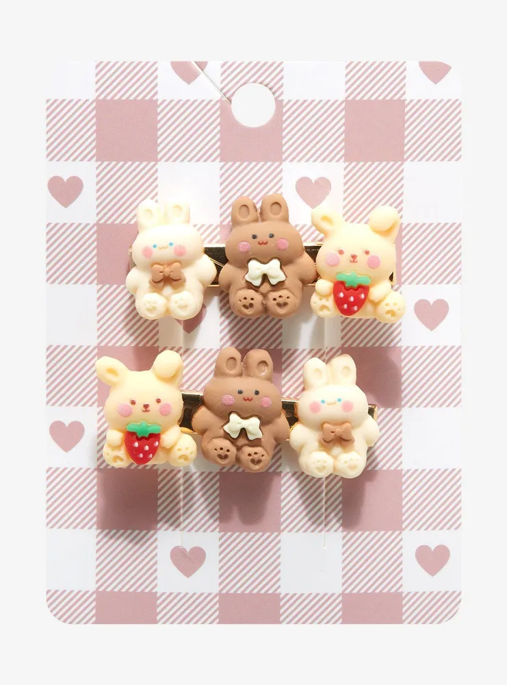 Kawaii Bunny Friends Hair Clip Set