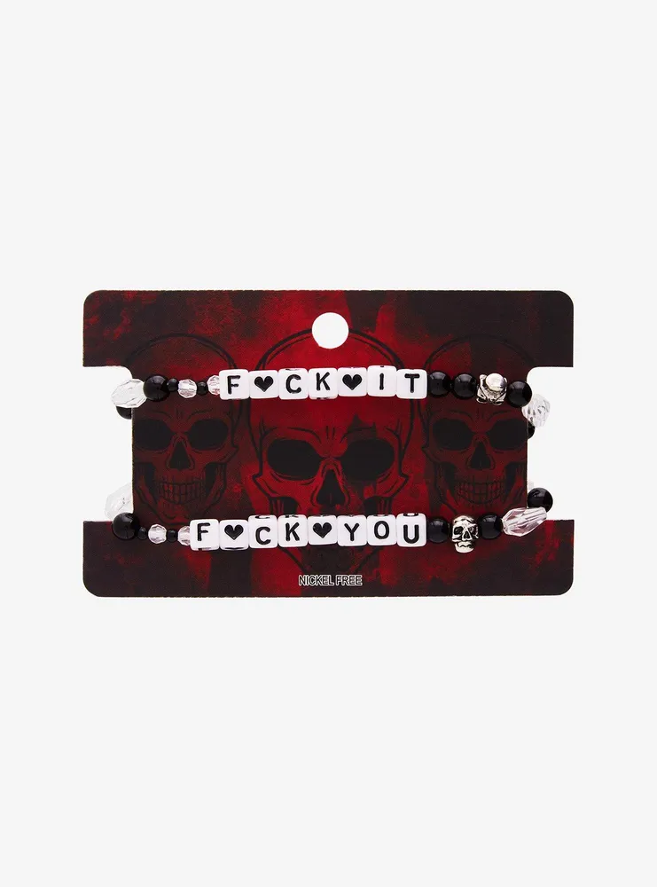 F*ck It & You Best Friend Beaded Bracelet Set