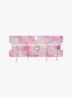 Sweet Society Pearl Heart Charm Choker