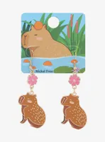 Capybara Flower Earrings