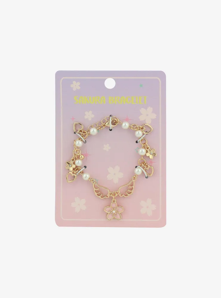 Sakura Angel Pearl Charm Bracelet