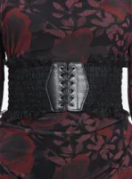 Ruffle Lace-Up Corset Belt