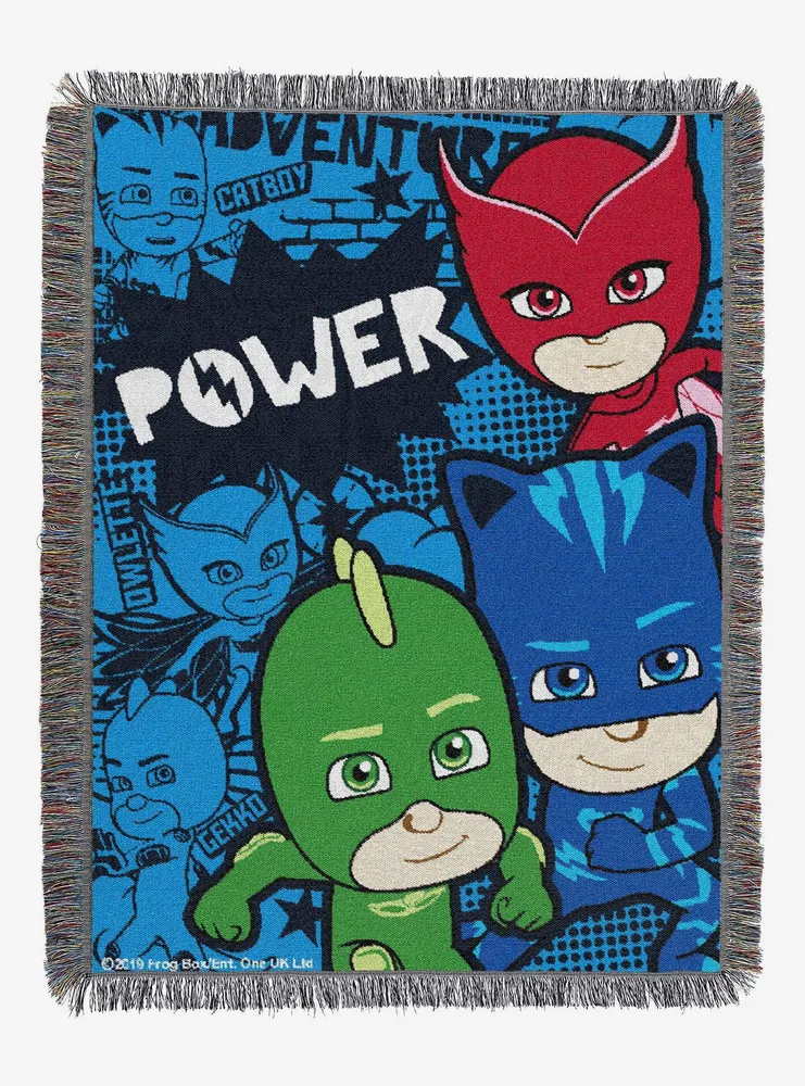 Pj Masks Power Trio Woven Tapestry Throw Blanket