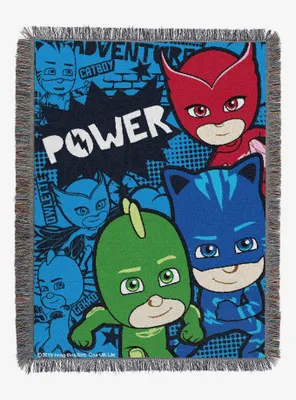 Pj Masks Power Trio Woven Tapestry Throw Blanket