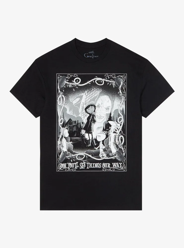 Coraline Black & White Portrait T-Shirt