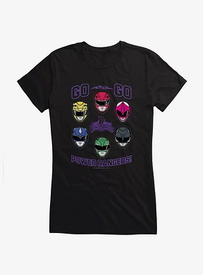Mighty Morphin Power Rangers Go Helmets Girls T-Shirt