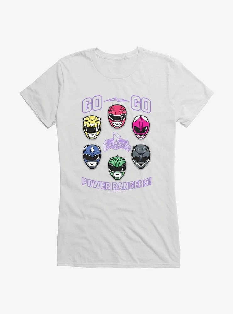 Mighty Morphin Power Rangers Go Helmets Girls T-Shirt