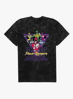 Mighty Morphin Power Rangers Go Retro Mineral Wash T-Shirt