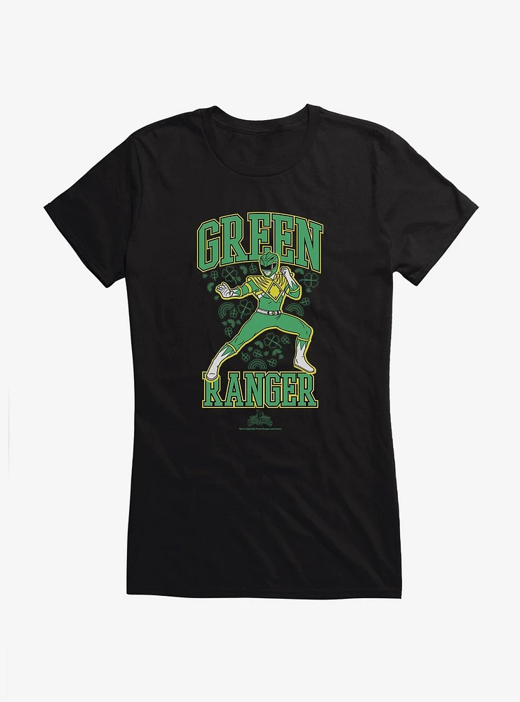 Mighty Morphin Power Rangers Green Ranger Clover Girls T-Shirt