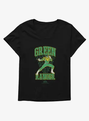 Mighty Morphin Power Rangers Green Ranger Clover Womens T-Shirt Plus