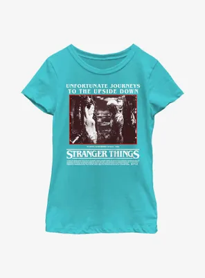 Stranger Things Unfortunate Journey Eleven and Vecna Youth Girls T-Shirt