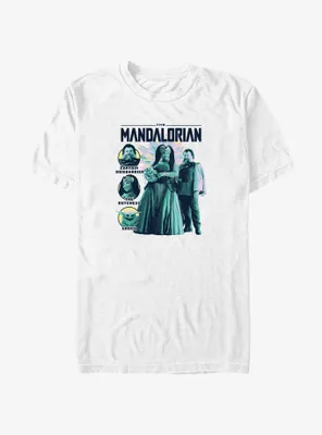 Star Wars The Mandalorian Dutchess Captain Bombardier & Grogu Big Tall T-Shirt