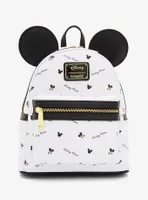 Loungefly Disney Mickey Mouse Signature Allover Print Mini Backpack - BoxLunch Exclusive