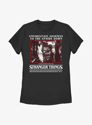 Stranger Things Unfortunate Journey Eleven and Vecna Womens T-Shirt