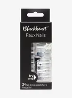 Blackheart Silver Star Gem Faux Nail Set