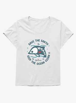 Skelanimals Dolphie Keep The Ocean Clean Girls T-Shirt Plus