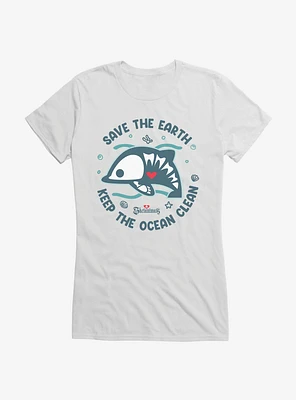 Skelanimals Dolphie Keep The Ocean Clean Girls T-Shirt