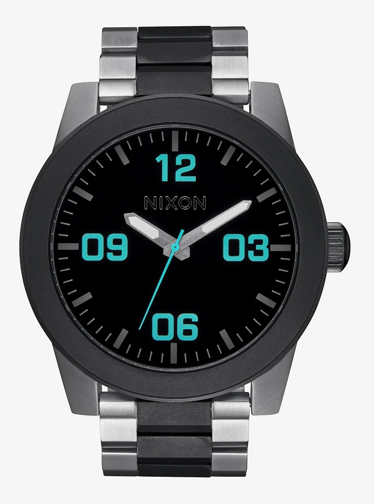 Nixon Corporal Stainless Steel Silver x Gunmetal Watch