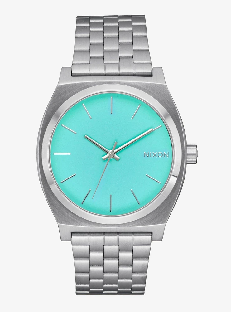 Nixon Time Teller Silver x Turquoise Watch