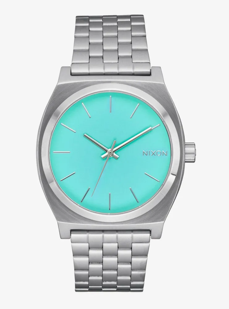 Nixon Time Teller Silver x Turquoise Watch