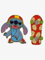 Disney Lilo & Stitch Skateboarding Stitch Enamel Pin Set - BoxLunch Exclusive