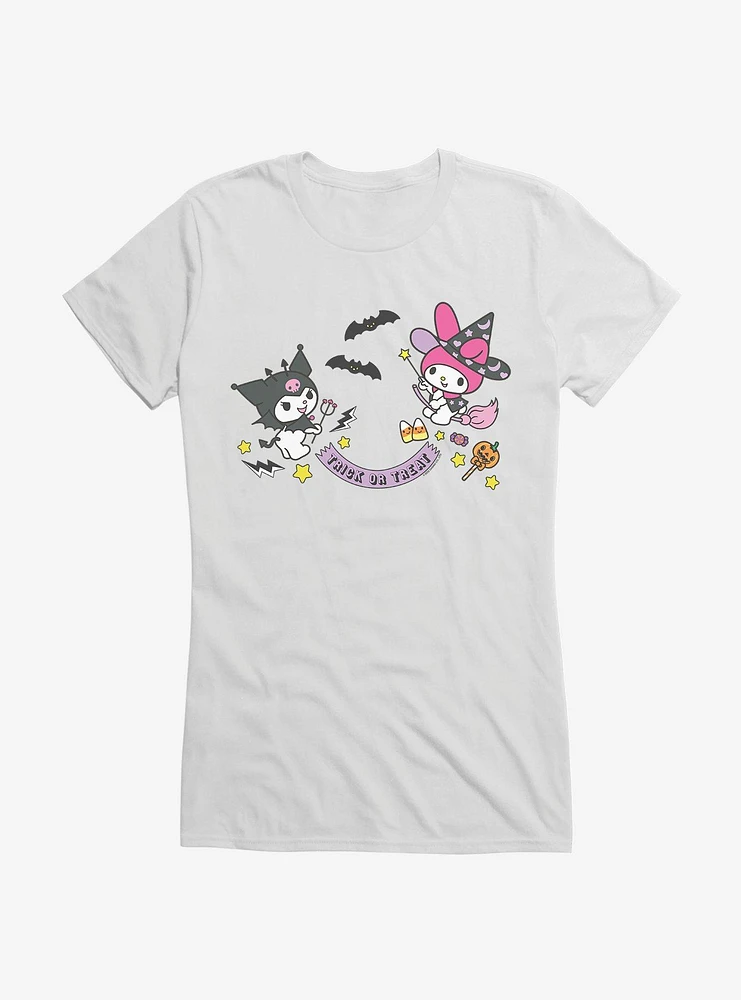 My Melody And Kuromi Halloween All Together Girls T-Shirt