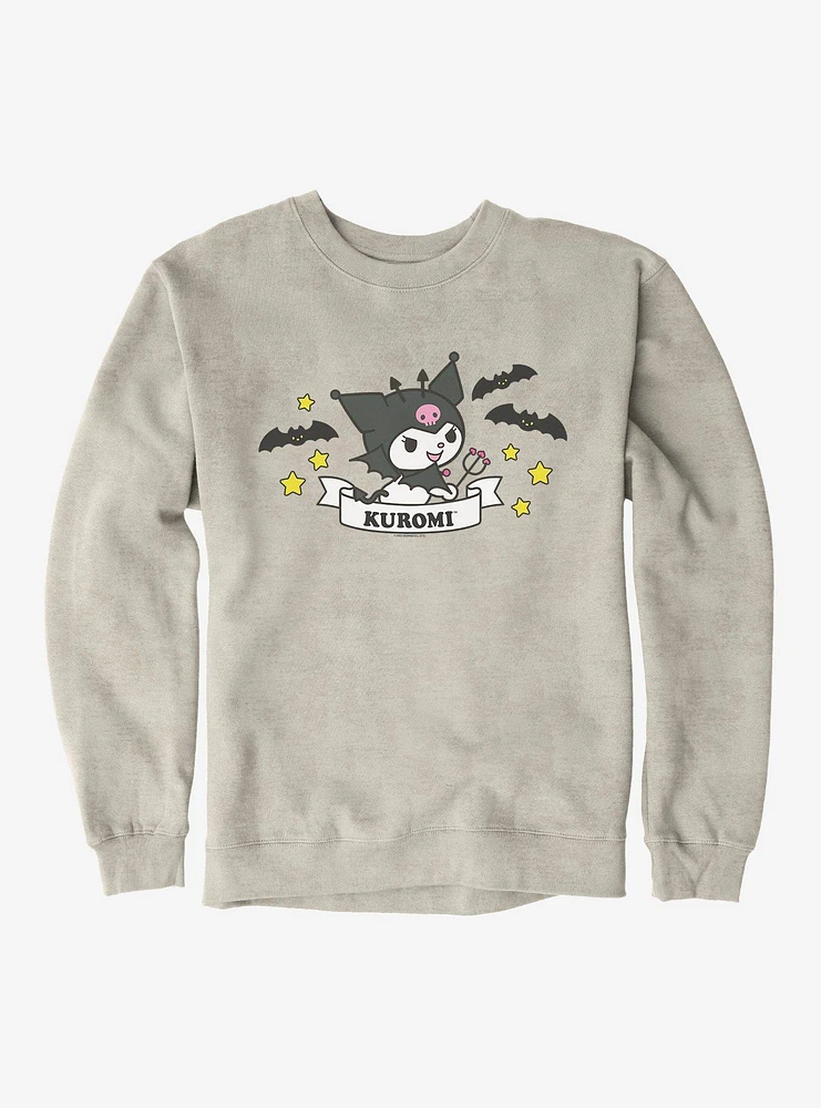 Kuromi Halloween Stars and Bats Sweatshirt