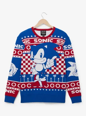 Sonic the Hedgehog Tonal Portrait Holiday Sweater - BoxLunch Exclusive