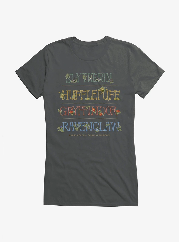 Harry Potter House Names Magical Moments Girls T-Shirt