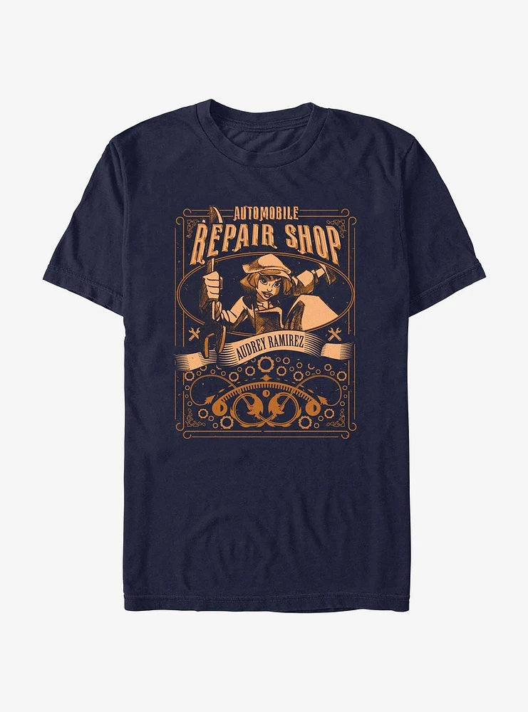 Disney Atlantis: The Lost Empire Ramirez Repair Shop Poster T-Shirt