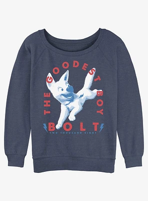 Disney Bolt The Goodest Boy Girls Slouchy Sweatshirt