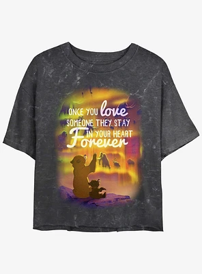 Disney Brother Bear Love Forever Mineral Wash Girls Crop T-Shirt