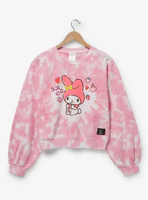 Sanrio My Melody Strawberry Heart Tie-Dye Cropped Women's Crewneck - BoxLunch Exclusive