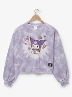 Sanrio Kuromi Blueberry Heart Tie-Dye Cropped Women's Crewneck - BoxLunch Exclusive