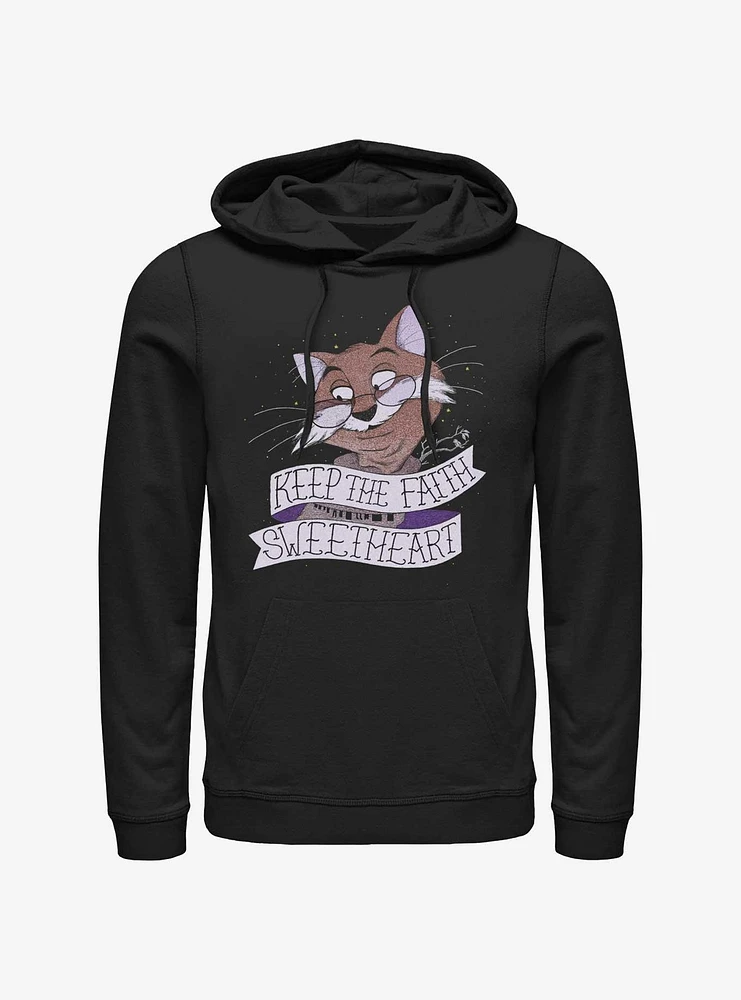 Disney The Rescuers Down Under Rufus Cat Keep Faith Sweetheart Hoodie