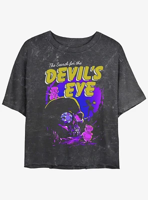 Disney The Rescuers Down Under Devil's Eye Poster Mineral Wash Girls Crop T-Shirt