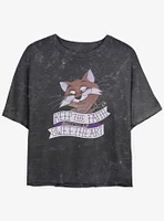 Disney The Rescuers Down Under Rufus Cat Keep Faith Sweetheart Mineral Wash Girls Crop T-Shirt
