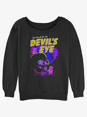 Disney The Rescuers Down Under Devil's Eye Poster Girls Slouchy Sweatshirt