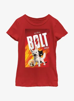 Disney Bolt Movie Poster Youth Girls T-Shirt